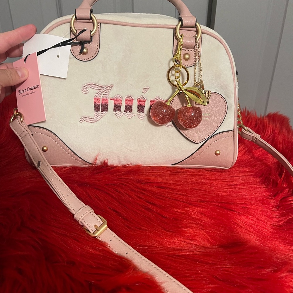 Juicy Couture Pink and White Satchel